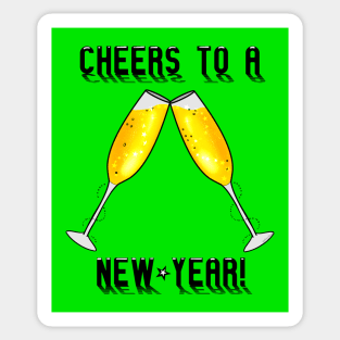 Cheers to a New Year! Sticker